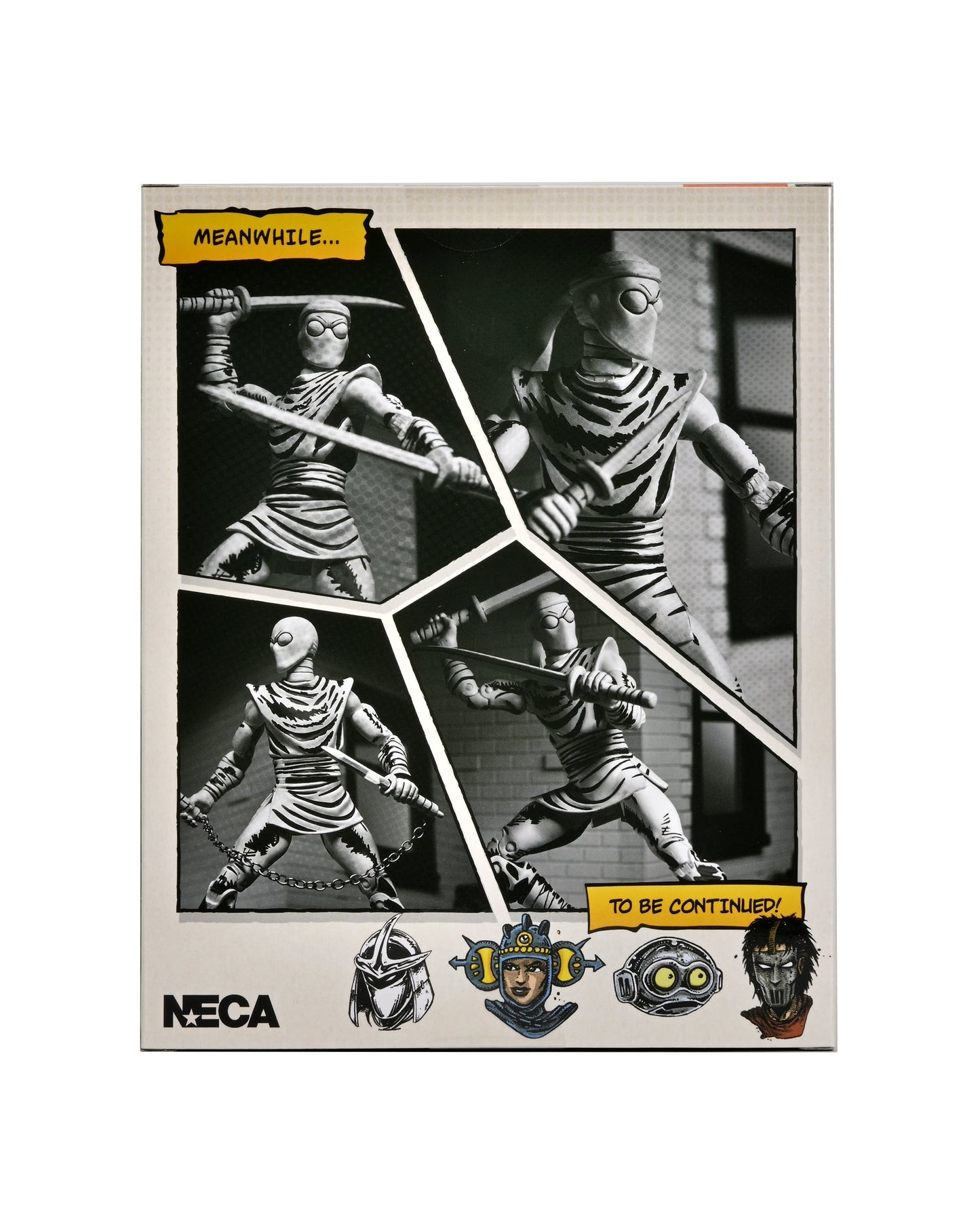 Teenage Mutant Ninja Turtles (Mirage Comics) 7" Black & White Foot Ninja Action Figure, by NECA