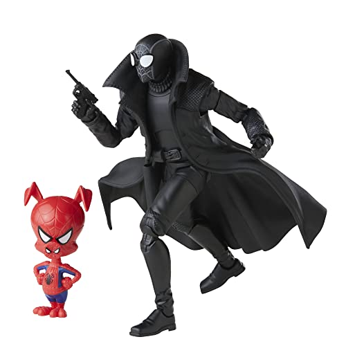 Marvel Legends Series Spider-Man 60th Anniversary Spider-Man Noir and Spider-Ham 6-inch Action Figures, 2 Accessories