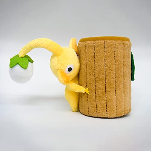 Sanei Boeki PKZ03 Pikmin Plush Goods, Yellow Pikmin Accessory Holder, Wood