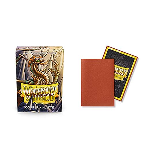 10 Packs Dragon Shield Matte Mini Japanese Copper 60 ct Card Sleeves Display Case