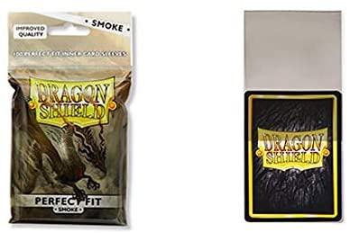 Dragon Shield 100ct Standard Card Sleeves Display Case (10 Packs) - Perfect Fit Smoke