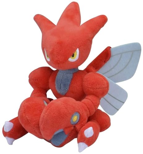 Pokemon Center: Sitting Cuties: Scizor Plush # 212 -  Generation 2 - 6 In