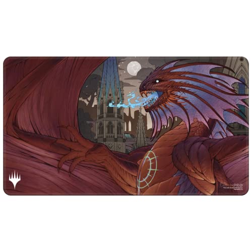 Ultra PRO - White Stitched Card Playmat for MTG: March of The Machines Aftermath ft. Niv-Mizzet - Protect Cards During Gameplay from Scuffs & Scratches, Perfect as Oversized PC Gaming Mouse Pad