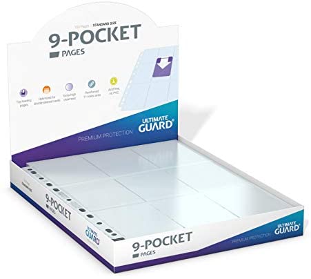 Ultimate Guard 9 Pocket Binder Pages - Clear (100 Pages)