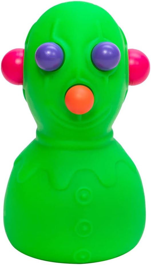 Schylling NeeDoh Panic Pete - Sensory Squeeze Toy - Popping Eyes, Ears & Nose - 4" Tall - Color May Vary (Pack of 1)