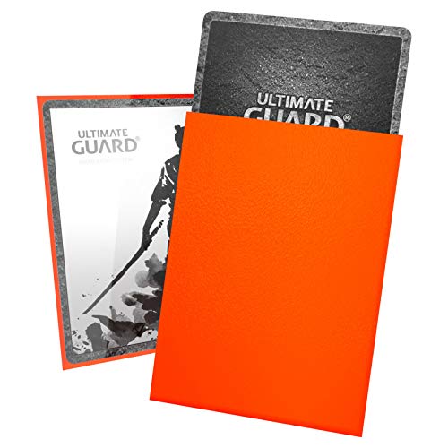 Ultimate Guard Matte Orange Katana Sleeves Standard Size Standard Size 100 ct Card Sleeves Individual Pack