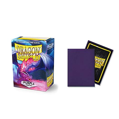 5 Packs Dragon Shield Matte Purple Standard Size 100 ct Card Sleeves Value Bundle!