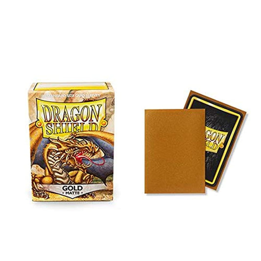 Dragon Shield Matte Gold Standard Size 100 ct Card Sleeves Individual Pack