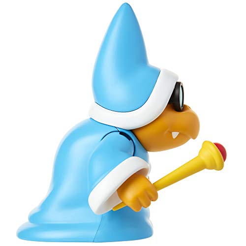 Nintendo Super Mario Collectible Magikoopa 4" Poseable Articulated Action Figure with Wand Accessory, Perfect For Kids & Collectors Alike! For Ages 3+