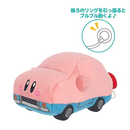 Sanei Boeki Kirby Discovery Car Obstacle Plush Toy, Bull Bull Bull Toy, Height 2.8 inches (7 cm)