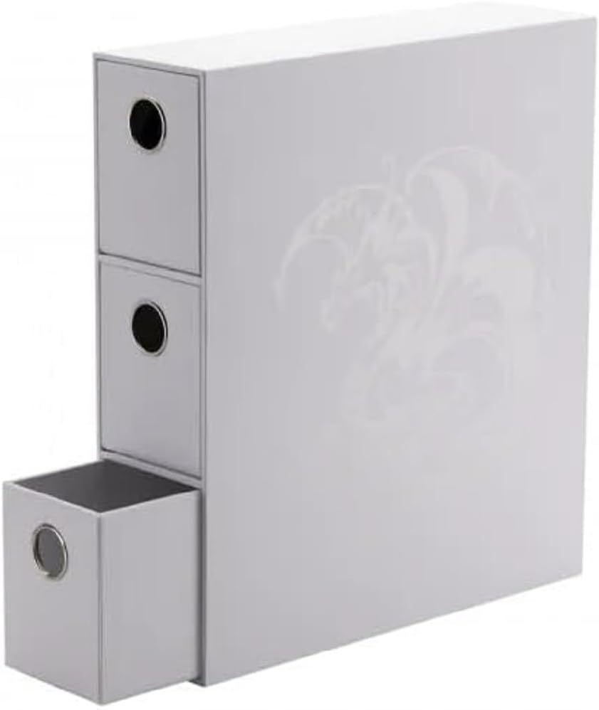 Arcane Tinmen - Dragon Shield: Fortress Card Drawers: White 1200CT – Card Games - Compatible with Pokemon, Yugioh, Magic The Gathering, MTG TCG OCG & Hockey Cards