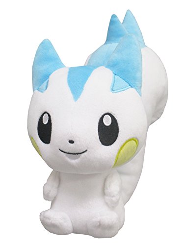 Sanei PP103 Pokemon All Star Collection Pachirisu Plush, 7", White, Blue