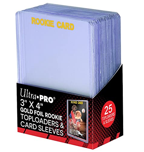 Ultra Pro 3" X 4" Rookie 35PT Toploader with Card Sleeves 25ct