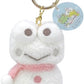 Sanrio Kerokeroppi Carabiner Mascot, Kerokeroppi x Frog Pickle, Snowman, H3.3 x W 2.4 x D 1.8 inches (8.5 x 6 x 4.5 cm)