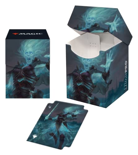 Ultra PRO - Magic: The Gathering Commander Innistrad Midnight Hunt Millicent, Restless Revenant PRO 100+ Card Deck Box & 100 Card Sleeves, Ultimate Collectible Card Protection