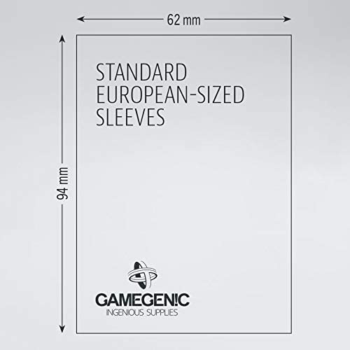 Gamegenic 50ct Matte Board Game Sleeves Display Case (10 Packs) - Standard European