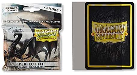 Dragon Shield 100ct Standard Card Sleeves Display Case (10 Packs) - Perfect Fit Sideloader Smoke