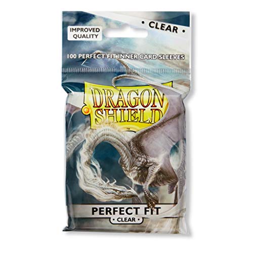 10 Packs Dragon Shield Perfect Fit Clear Inner Sleeves Standard Size 100 ct