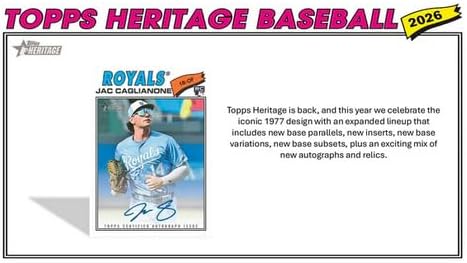 Topps: Heritage Baseball 2026 Mega Box (17 Packs)