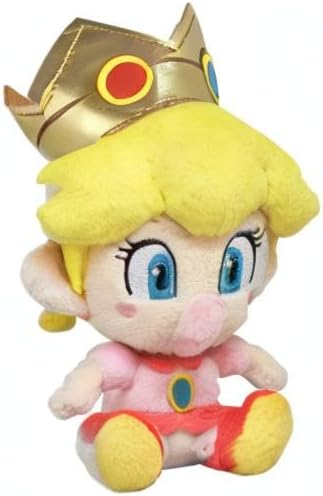 Little Buddy LB Super Mario All Star Collection 1249 Baby Peach Plush, 6 Inches