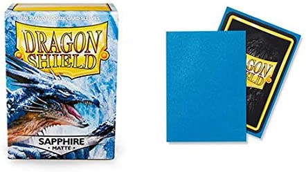 Dragon Shield 100ct Standard Card Sleeves Display Case (10 Packs) - Matte Sapphire Blue