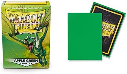 Dragon Shield 100ct Standard Card Sleeves Display Case (10 Packs) - Matte Apple Green