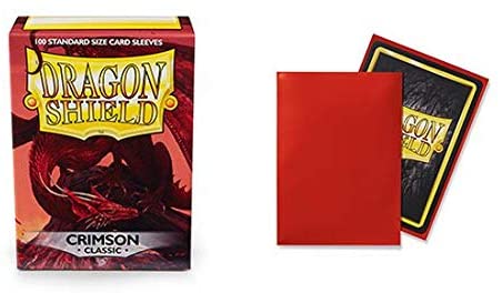 Dragon Shield 100ct Standard Card Sleeves Display Case (10 Packs) - Classic Crimson