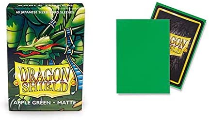 Dragon Shield 60ct Japanese Mini Card Sleeves Display Case (10 Packs) - Matte Apple Green