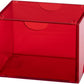 Dragon Shield Strongbox Deck Box Clear Red, Holds 100+ Double Sleeved Cards, Acrylic TCG Storage Case, Vacuum Seal Closure, Stackable, Display Lid, 83.5 x 106 x 75.5 mm
