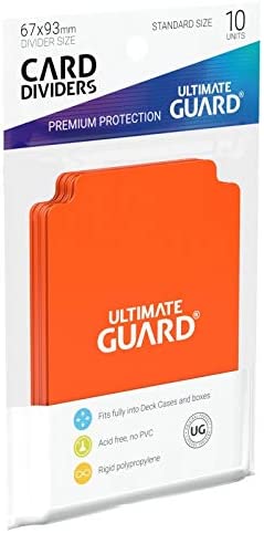 Ultimate Guard Card Dividers Lot - Orange - 10 Packs (100 Dividers)