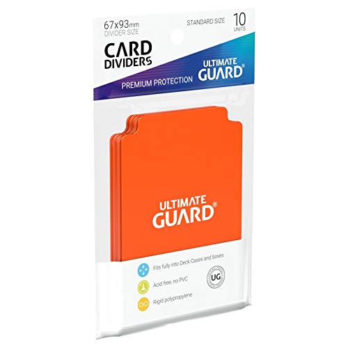 10 Packs Ultimate Guard Orange Card Dividers (10) Standard Size Display Case