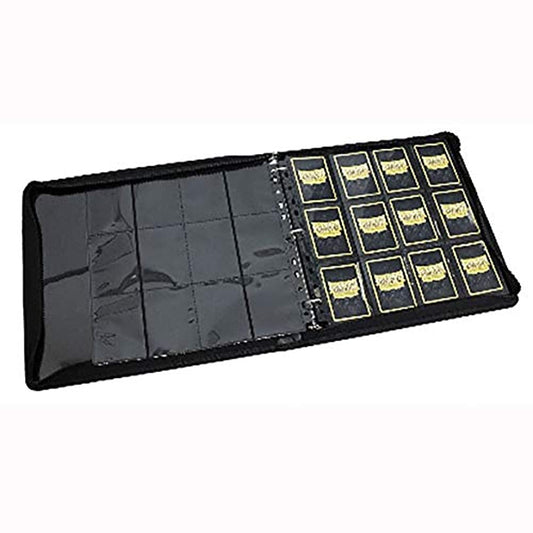 Black Dragon Shield Codex 12 Pocket Portfolio Zipster XL Zipper Enclosed 3 Ring Card Storage Binder