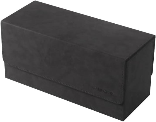 Gamegenic The Academic 133+ XL Premium Deck Box | Double-Sleeved Card Storage | Card Game Protector | Holds Up to 122 Cards Plus Game Accessories | Black/Black Color