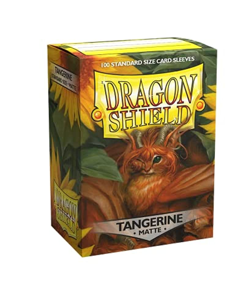 Dragon Shield Standard Size Sleeves – Matte Tangerine 100CT - Card Sleeves are Smooth & Tough - Compatible with Pokemon, Yu-Gi-Oh!, & Magic The Gathering Card Sleeves – MTG, TCG, OCG