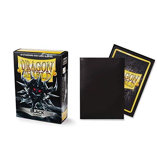 Dragon Shield Classic 60 ct Black Standard Size Card Sleeves Individual Pack