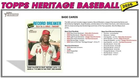 Topps: Heritage Baseball 2026 Mega Box (17 Packs)