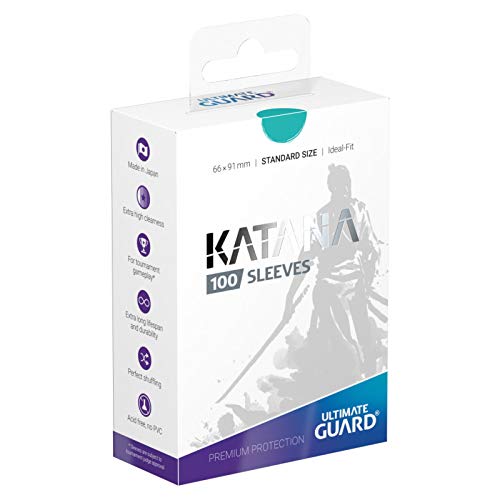 Ultimate Guard Matte Turquoise Katana Sleeves Standard Size Standard Size 100 ct Card Sleeves Individual Pack