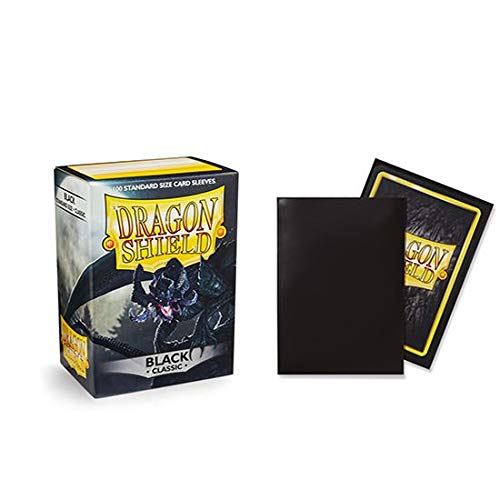 Dragon Shield Classic Black Standard Size 100 ct Card Sleeves Individual Pack