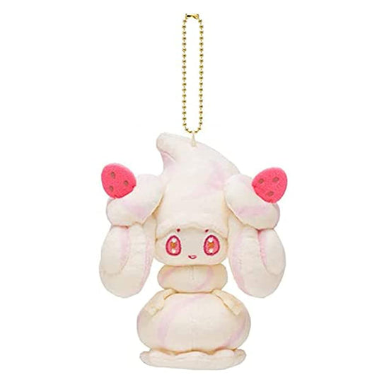 Pokemon Center Alcremie Mawhip A La Mode Vanilla White 6 Inch Keychain Plush