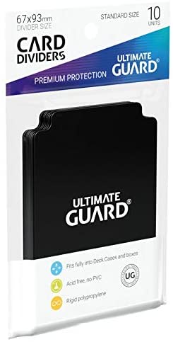 Ultimate Guard Card Dividers Lot - Black - 10 Packs (100 Dividers)