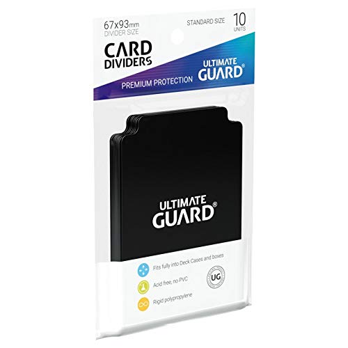 10 Packs Ultimate Guard Black Card Dividers (10) Standard Size Display Case