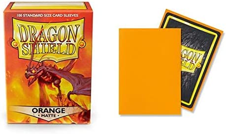 Dragon Shield 100ct Standard Card Sleeves Display Case (10 Packs) - Matte Orange