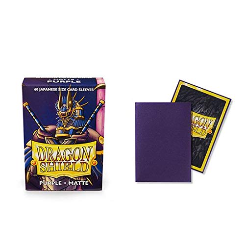 10 Packs Dragon Shield Matte Mini Japanese Purple 60 ct Card Sleeves Display Case