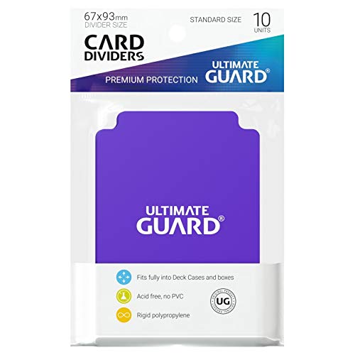 10 Packs Ultimate Guard Purple Card Dividers (10) Standard Size Display Case