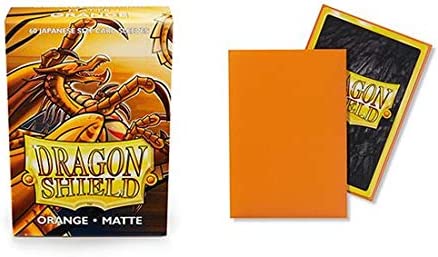 Dragon Shield 60ct Japanese Mini Card Sleeves Display Case (10 Packs) - Matte Orange