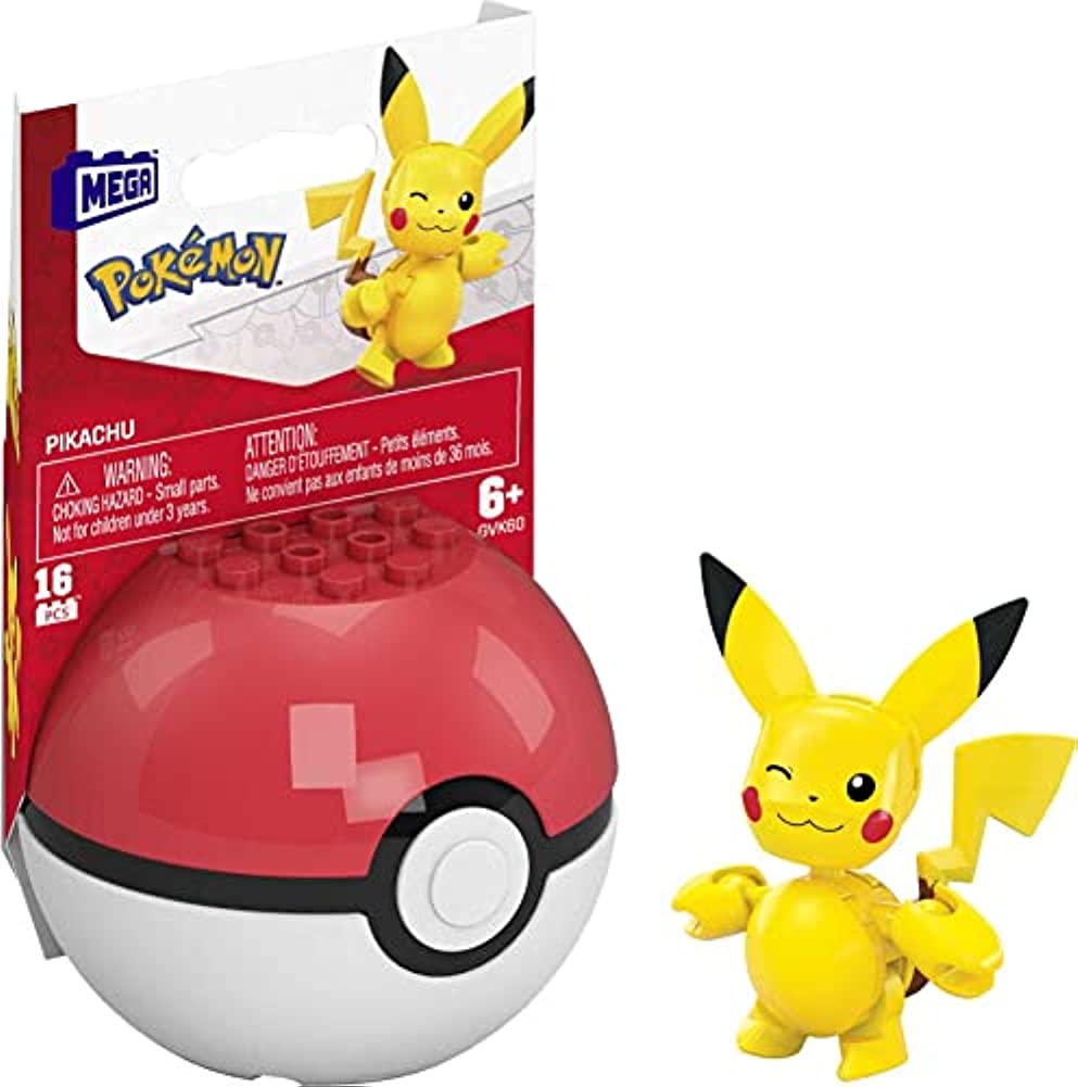 Mega Construx Pokemon Pikachu Construction Set, Building Toys for Kids [Amazon Exclusive]