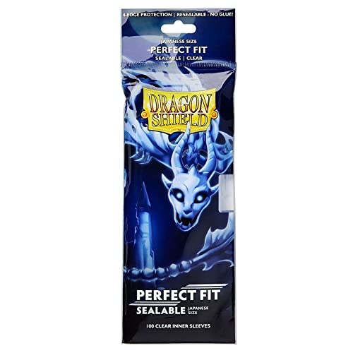 2 Packs Dragon Shield Clear Japanese Sealable Inner Sleeves 100 ct Card Value Bundle!