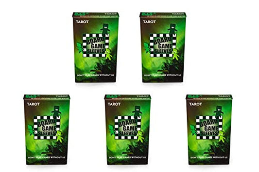 5 Packs Arcane Tinmen Non-Glare Board Game Sleeves 50 ct Tarot Size Card Sleeves Value Bundle!