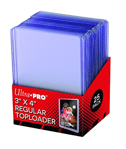 Ultra Pro 3" X 4" Clear Regular Toploader 25ct Top Loaders for Cards Baseball Card Protectors Hard Plastic Hard Card Sleeves Toploader Card Protectors Card Top Loaders