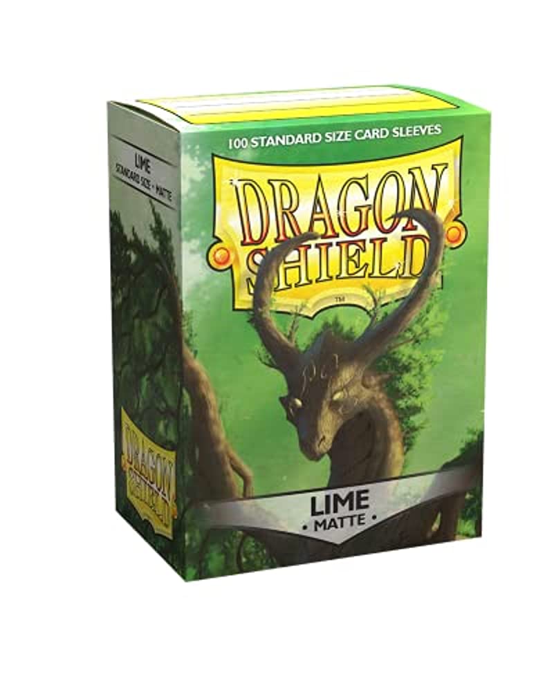 Dragon Shield Sleeves - Matte Lime 100 CT - MGT Card sleeves - Compatible with Magic the Gathering card sleeves Pokemon and other card games